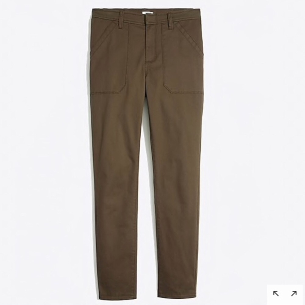 NWT J Crew Army Green Hi-Rise Skinny Cargo Pants